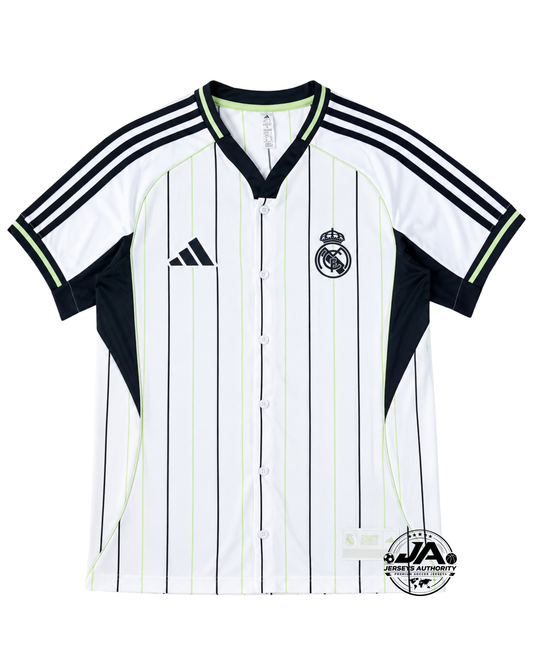 Real Madrid Home Jersey 2025/26 - Version Baseball US Pack [Slim Fit]