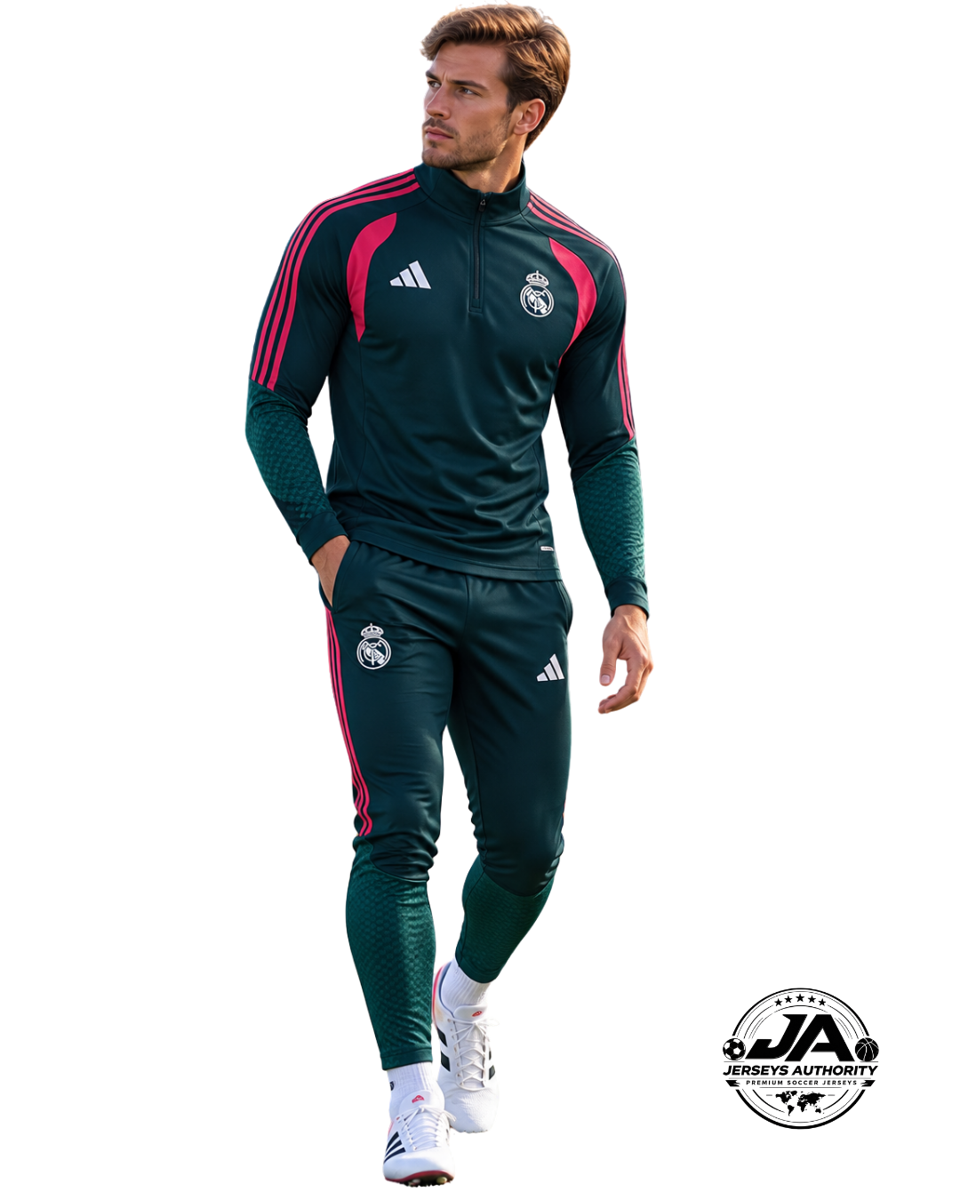2026/27 Real Madrid Dark Green Training Set – Long Sleeve