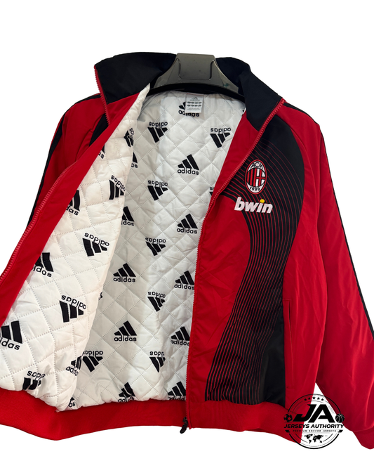 26/27 AC Milan Red Full Zipper Windbreaker Jacket