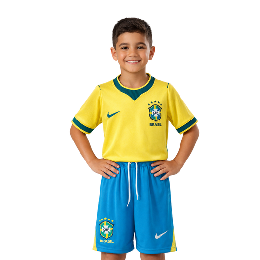 Conjunto Infantil Brazil World Cup 2026 Kit Kids