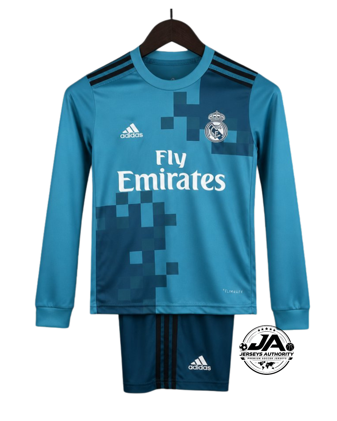 Retro Kids 17/18 Real Madrid Third Long Sleeve Jersey