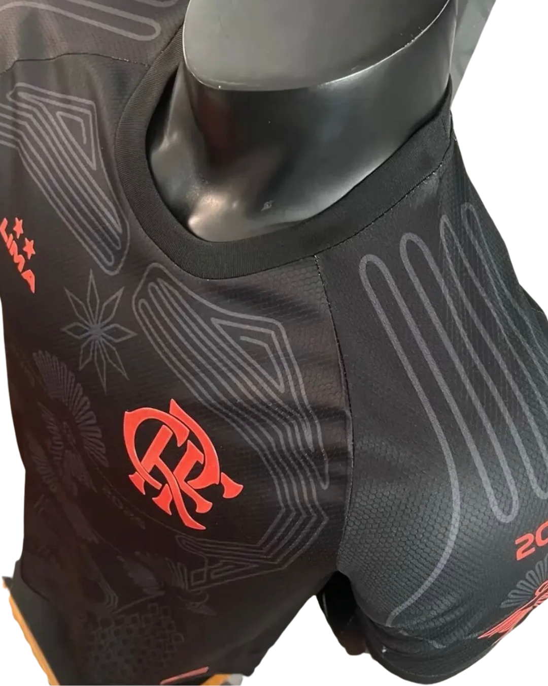 26/27 Urubu De Lima Flamengo Manto Da Nação Black Player Jersey - Slim Fit