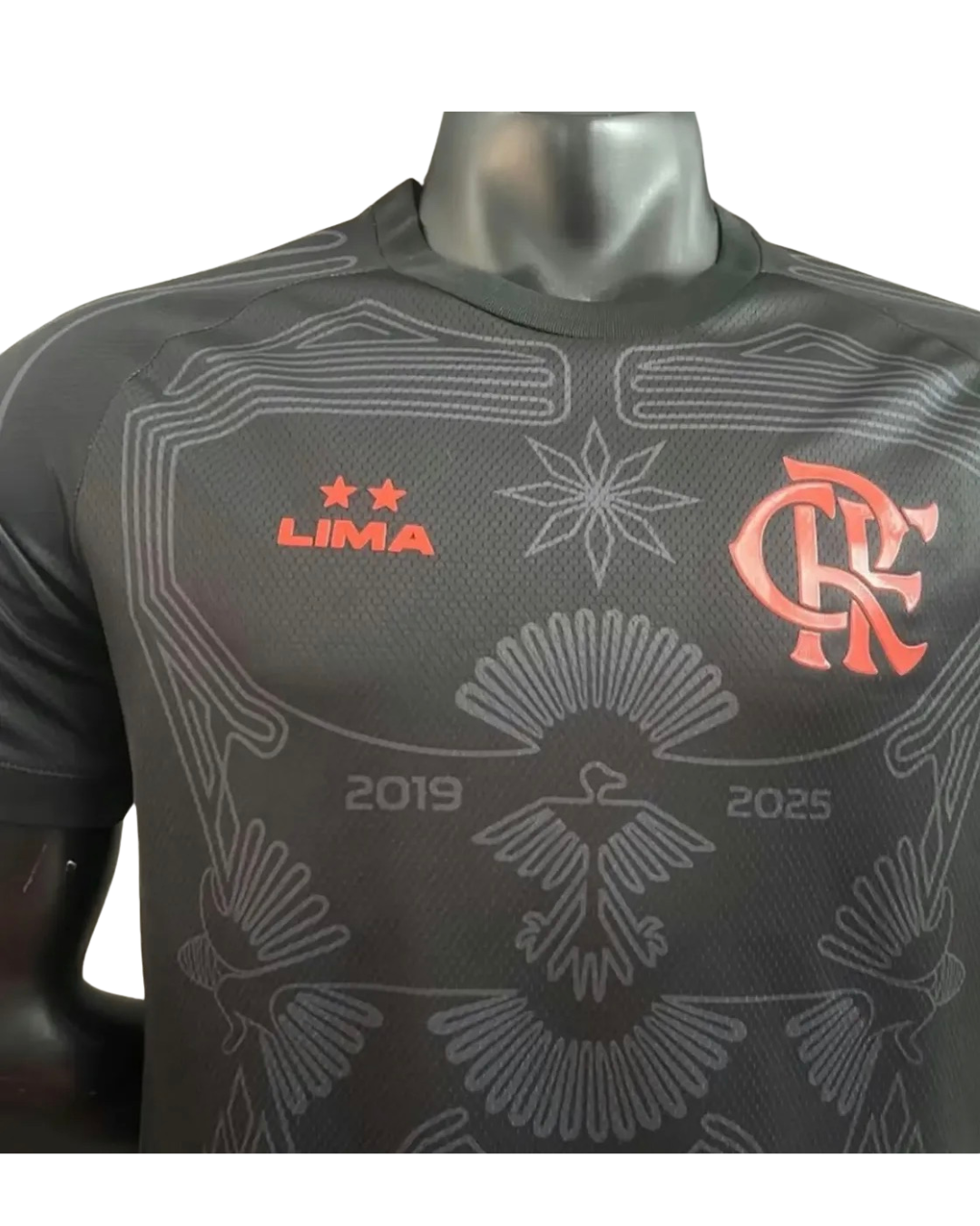 26/27 Urubu De Lima Flamengo Manto Da Nação Black Player Jersey - Slim Fit