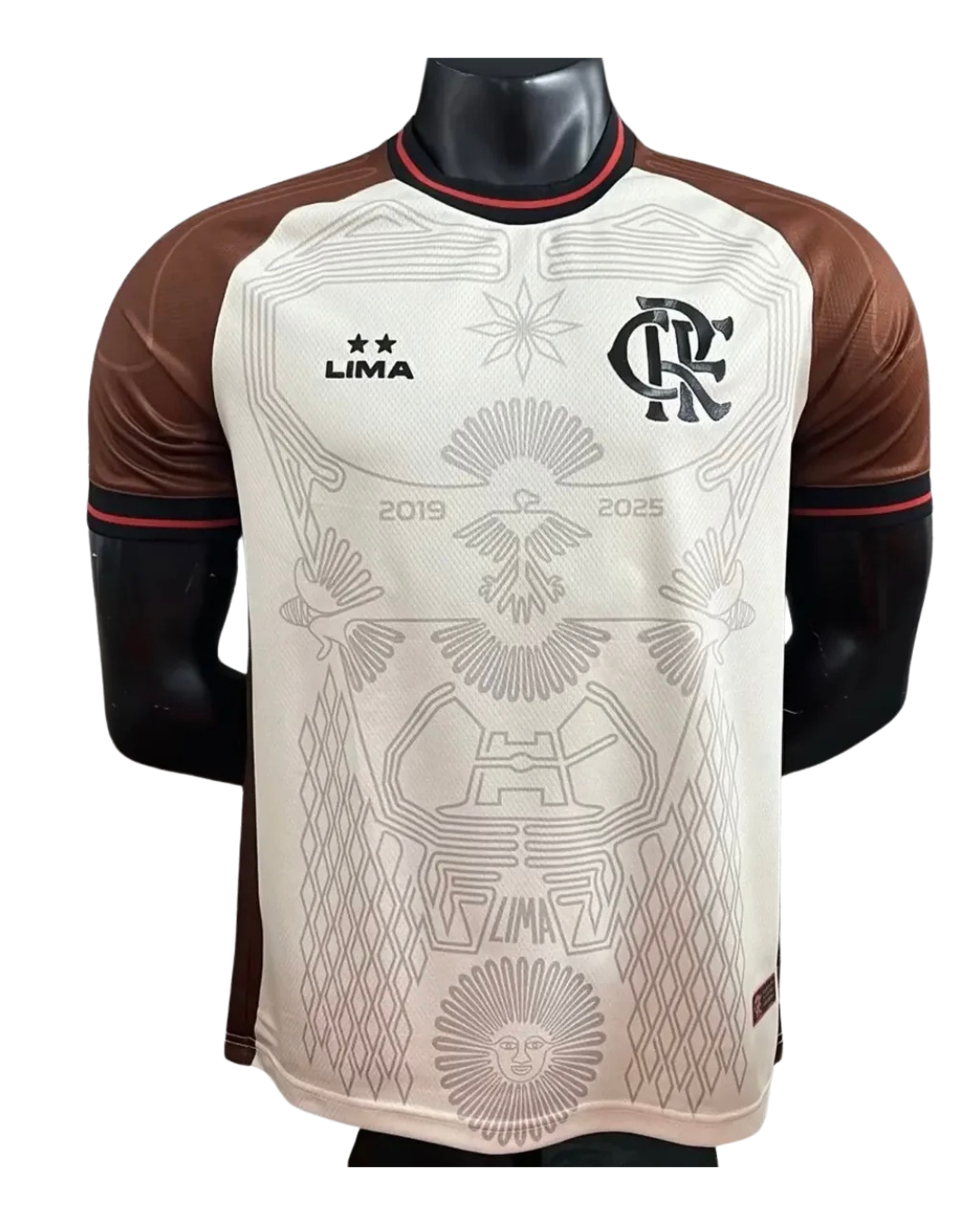 26/27 Urubu De Lima Flamengo Manto Da Nação Brown Player Jersey - Slim Fit