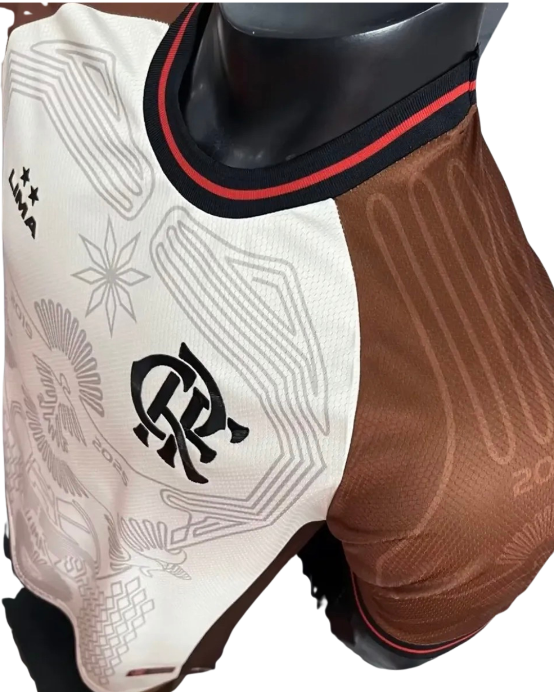 26/27 Urubu De Lima Flamengo Manto Da Nação Brown Player Jersey - Slim Fit