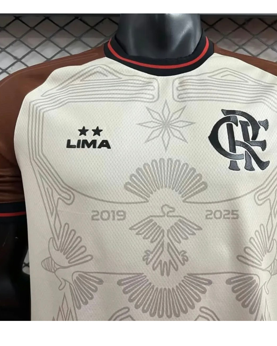 26/27 Urubu De Lima Flamengo Manto Da Nação Brown Player Jersey - Slim Fit