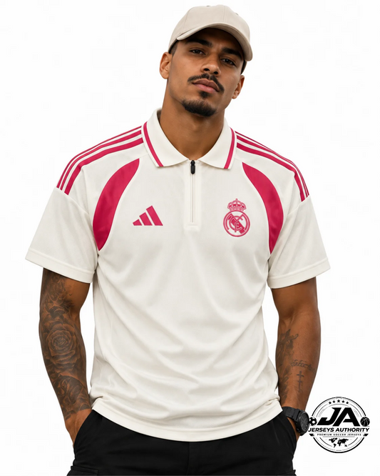 26/27 Real Madrid Training Cream Polo Jersey