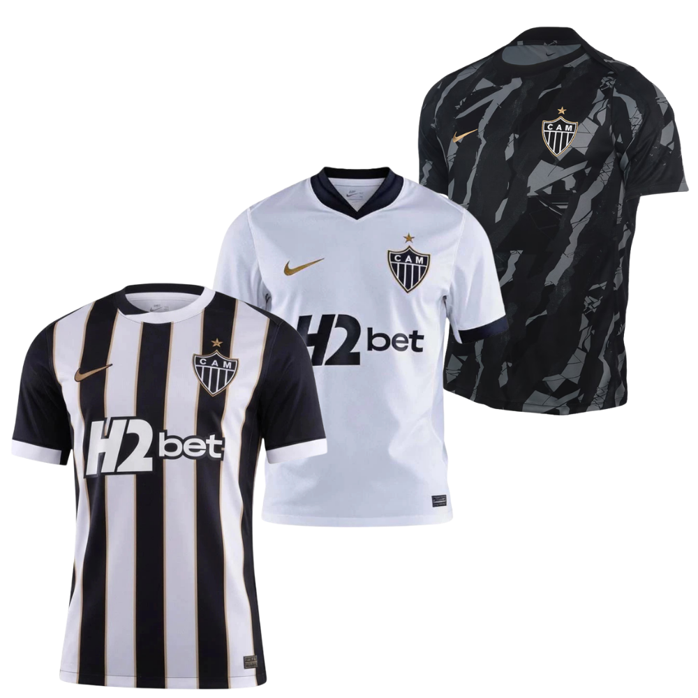 Atletico Mineiro Home, Away e Pre Game 2025/26 - Kit 3 - Fan Version