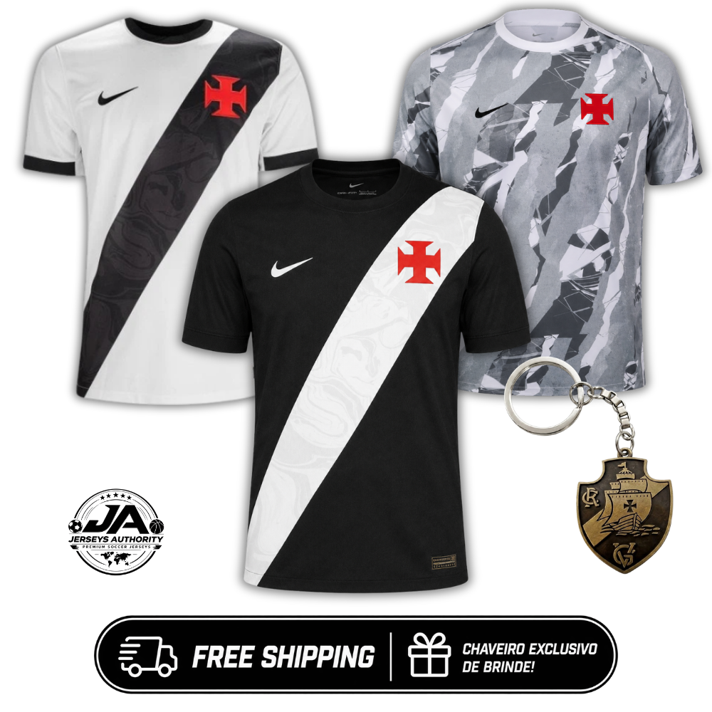 Vasco da Gama Home, Away e Pre Game 26/27 - Kit 3 - Fan Version