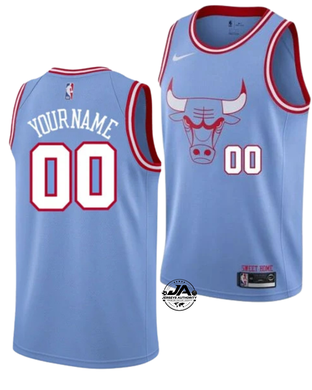 Basketball Jersey City Version Chicago Bulls Blue