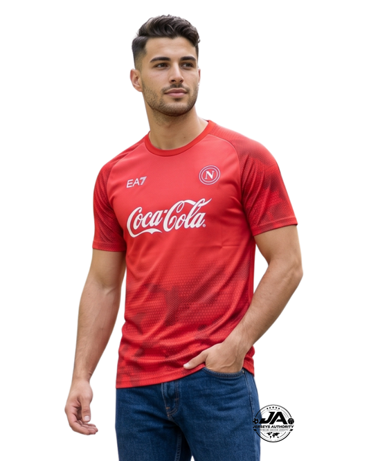 25/26 Napoli Red Pre-Match Jersey - Fan Version