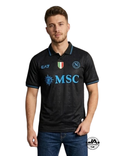 25/26 Napoli Third Black Jersey - Fan Version