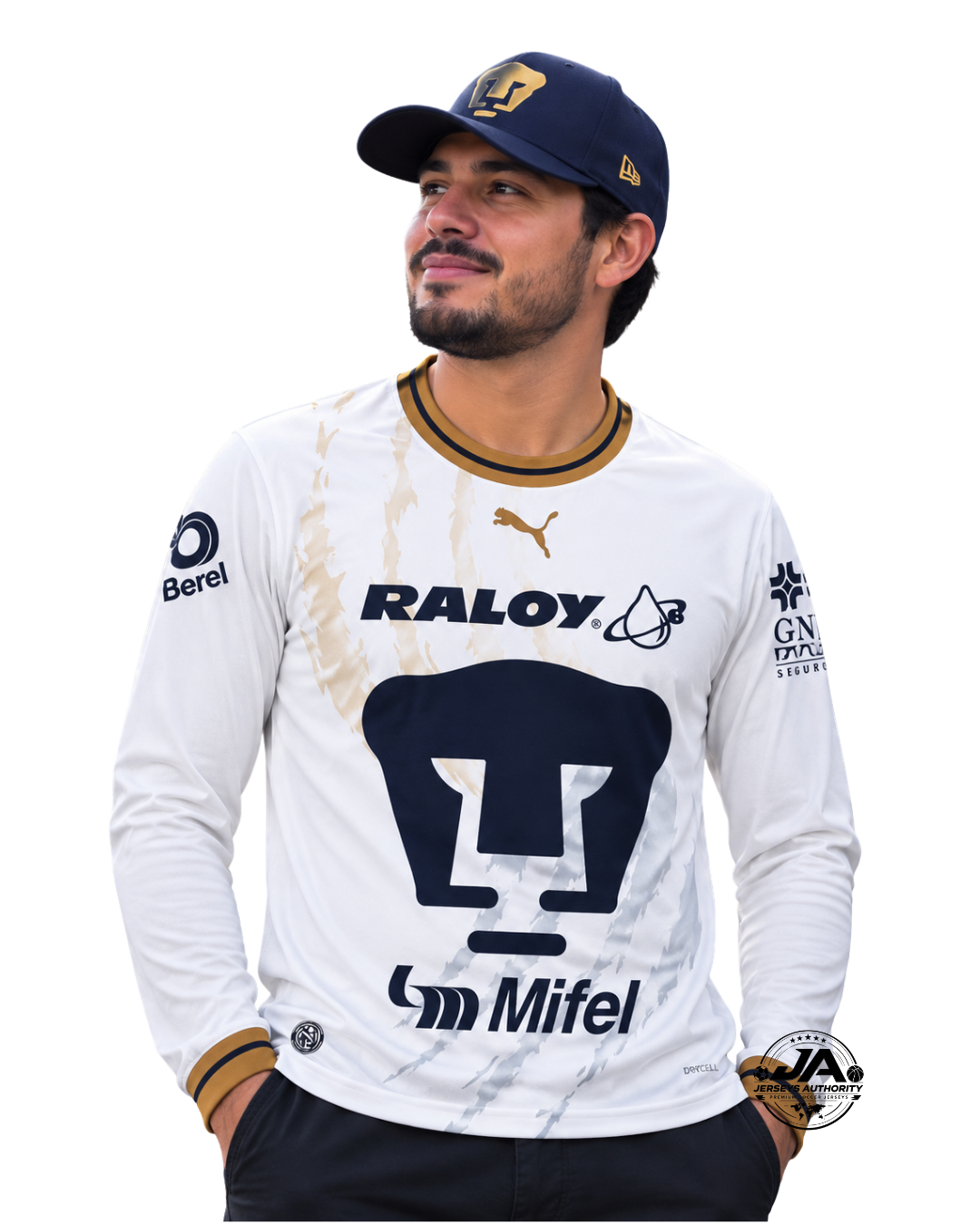 26/27 Pumas Away Long Sleeve White Jersey - Fan Version