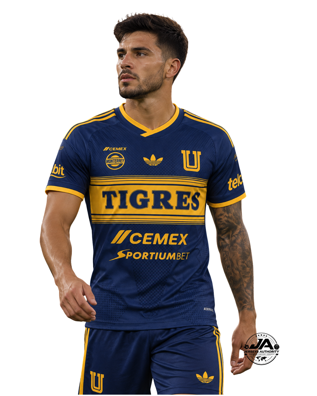26/27 Tigres Away Player Jersey Full Sponsors - Slim Fit