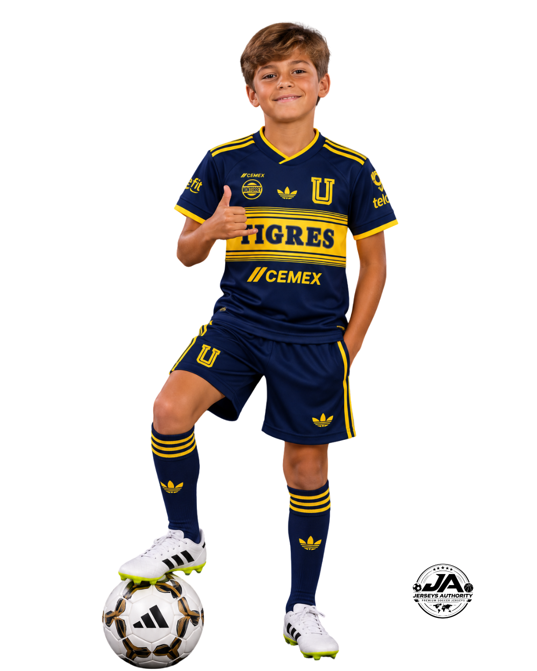 26/27 Kids Tigres Navy Blue Jersey Kit