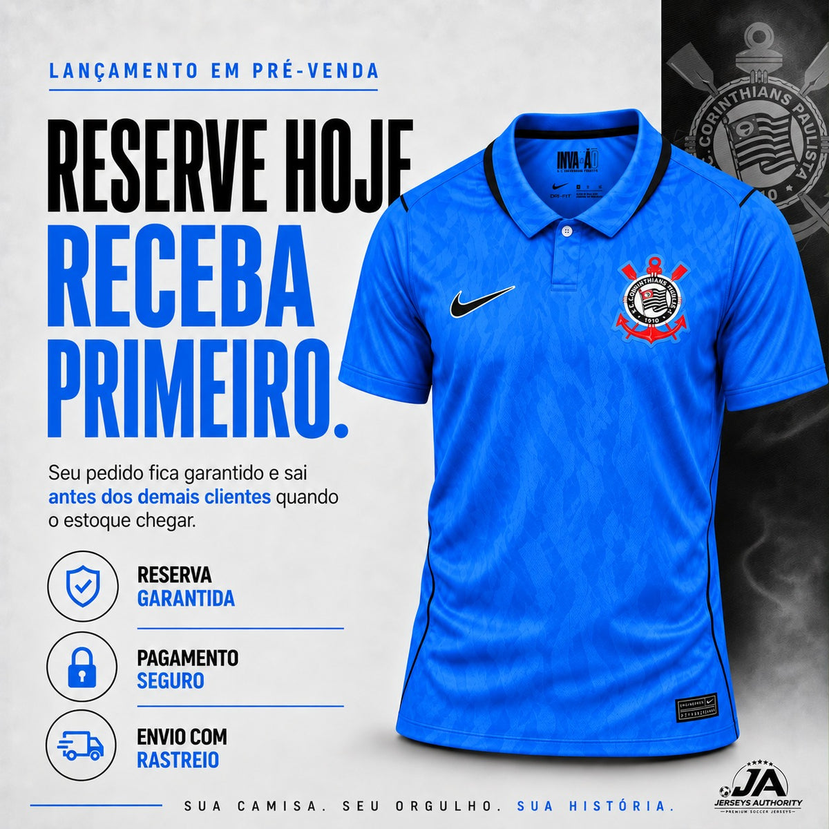 [PRÉ VENDA] 26/27 Corinthians Third Blue Jersey - Fan Version