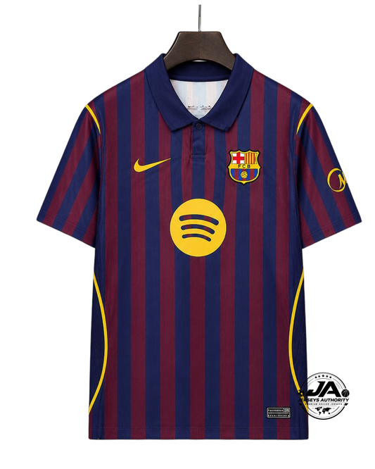 27/28 Barcelona Home Blue Burgundy Stripes Jersey