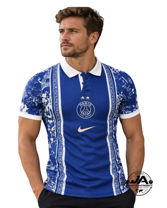 PSG Polo Vintage Paris Eiffel Tower Graphic 2026/27 - Player Version