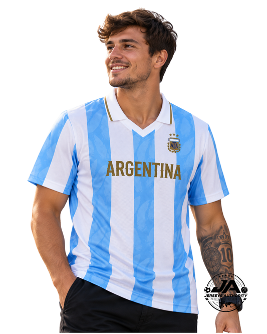 2026 Argentina Striped Number #10 Printed Special Jersey - Fan Version