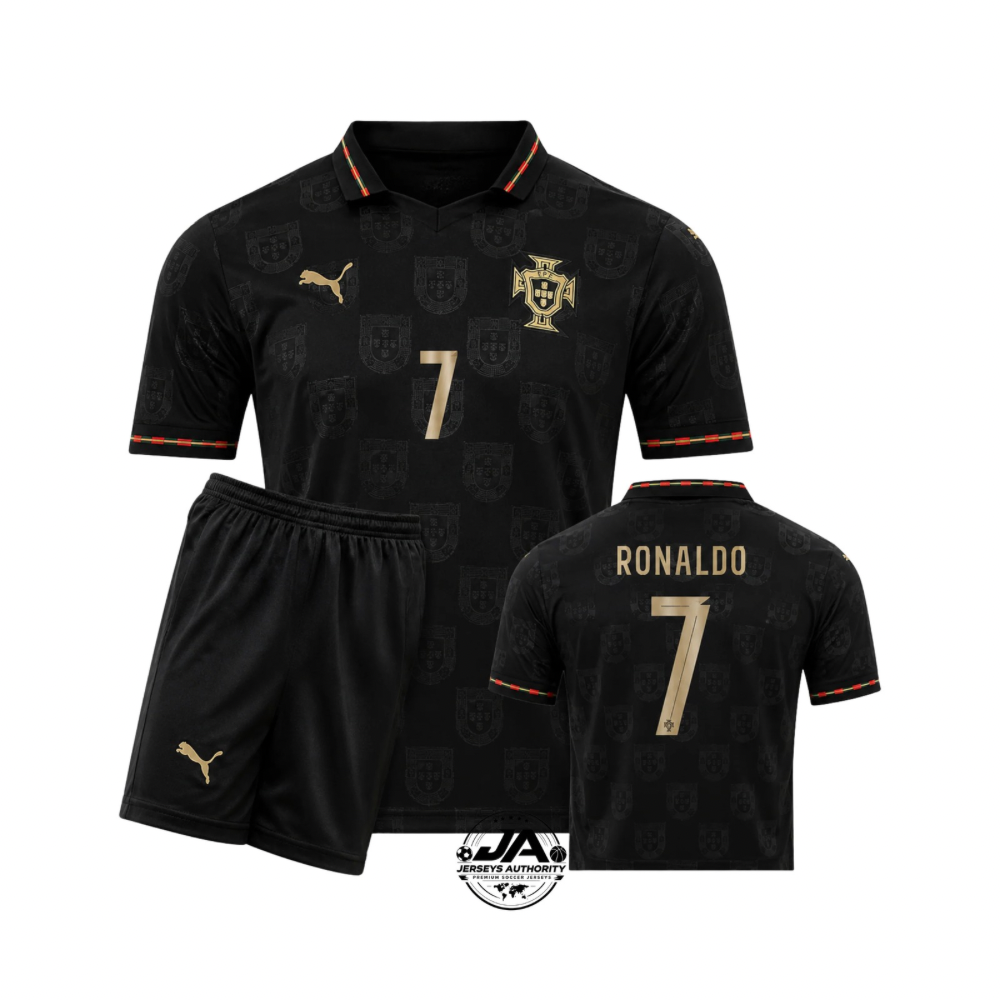 Portugal Pantera Negra 2026 Kit Kids Ronaldo #7