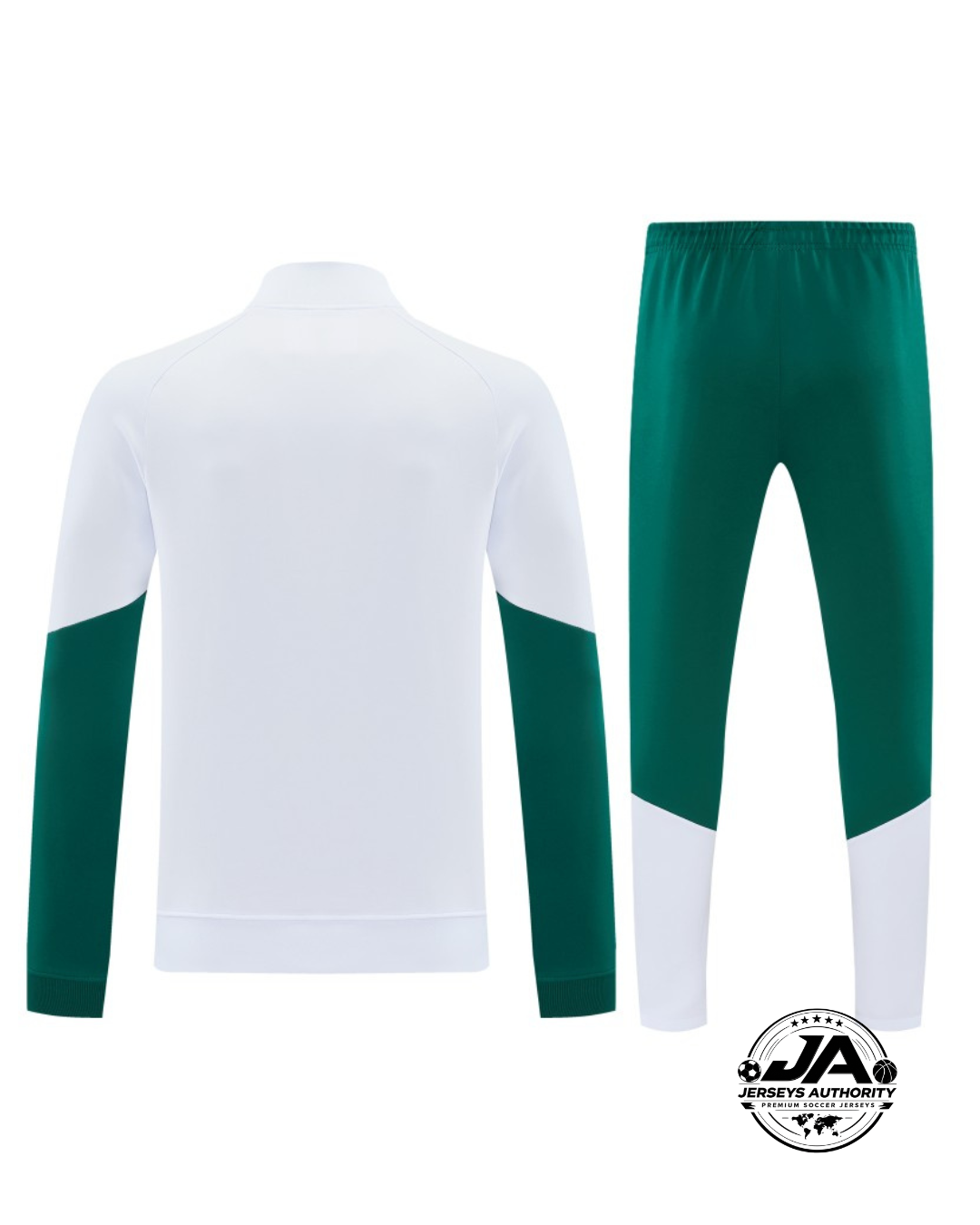 26/27 Italy White & Green Full Zipper Jacket Tracksuit + Long Pants