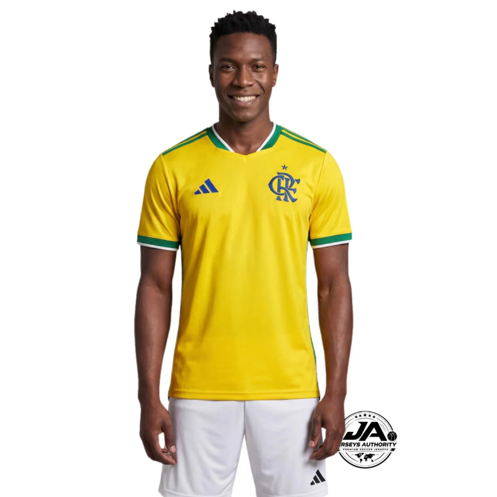 Jersey Flamengo Brasil Adidas 2026 - Amarelo+Verde