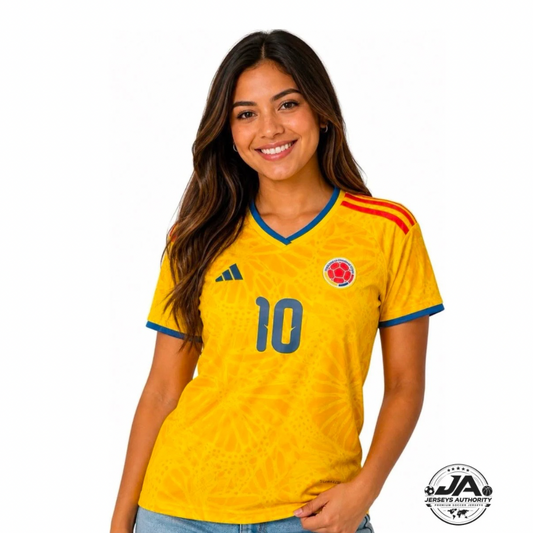 Camiseta de local de Colombia James Rodríguez 2026 para mujer - Versión aficionado Copa del Mundo 2026