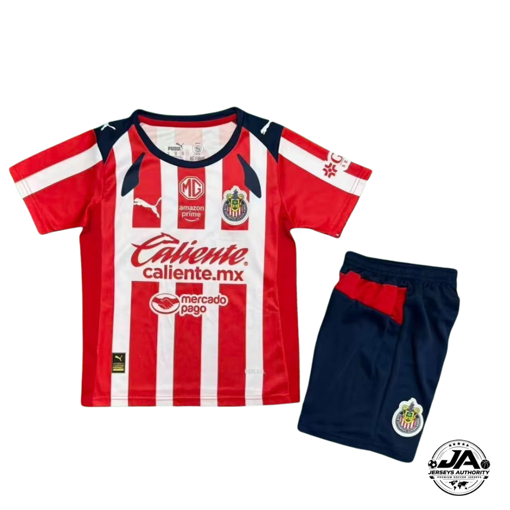 Kids Kit Chivas de Guadalajara Home Jersey 2025/26