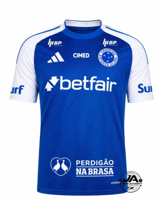 Camisa Cruzeiro I 2025/26 Adidas Com Patrocínios - Torcedor