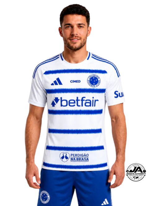 Camisa Cruzeiro II 2025/26 Adidas Com Patrocínios - Torcedor