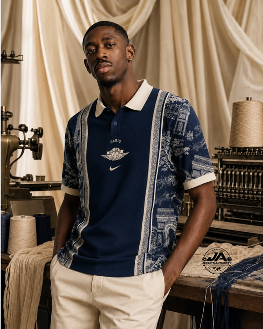 PSG Polo Vintage Paris Eiffel Tower Graphic 2026/27 - Player Version