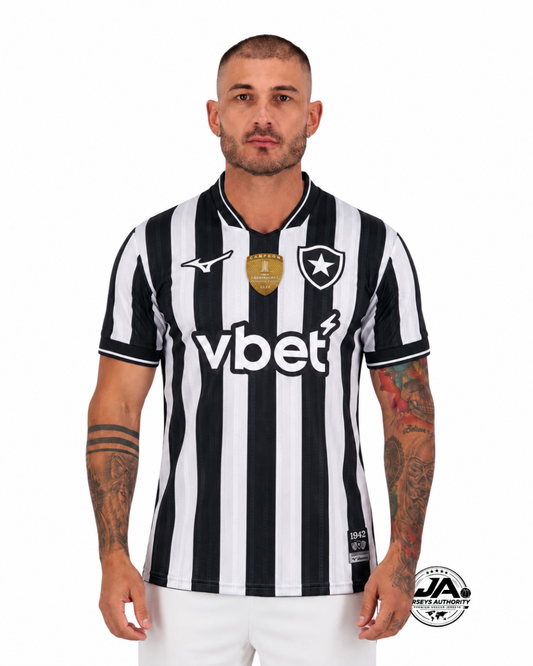 Camisa Botafogo I 2025 Home Reebok Patch Campeão Libertadores 2024 - Torcedor