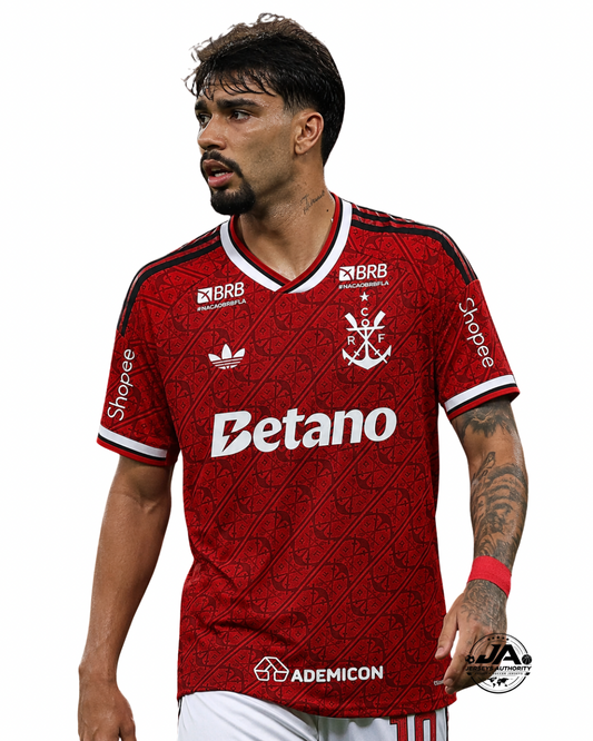Flamengo 2026/27 Red Third Player Jersey Full Sponsors- Slim Fit