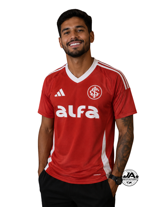 Camisa Internacional I 2025/26 Home Com Todos os Patrocínios - Torcedor