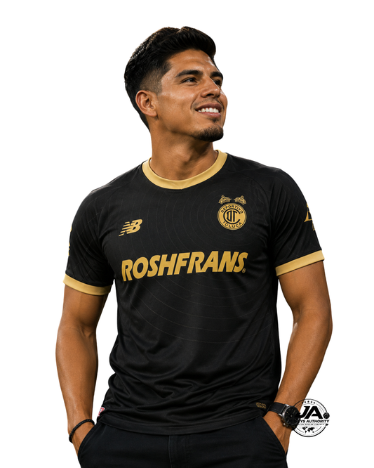 26/27 Deportivo Toluca Away Black Gold Player Jersey - Slim Fit