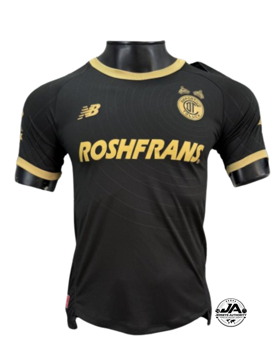 26/27 Deportivo Toluca Away Black Gold Player Jersey - Slim Fit