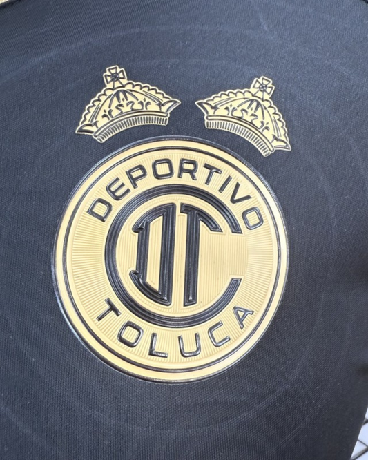 26/27 Deportivo Toluca Away Black Gold Player Jersey - Slim Fit