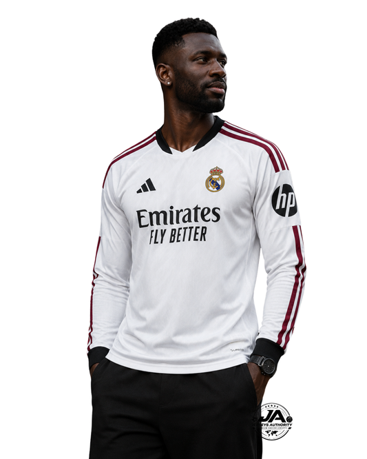 26/27 Real Madrid Home Long Sleeve Jersey - Fan Version