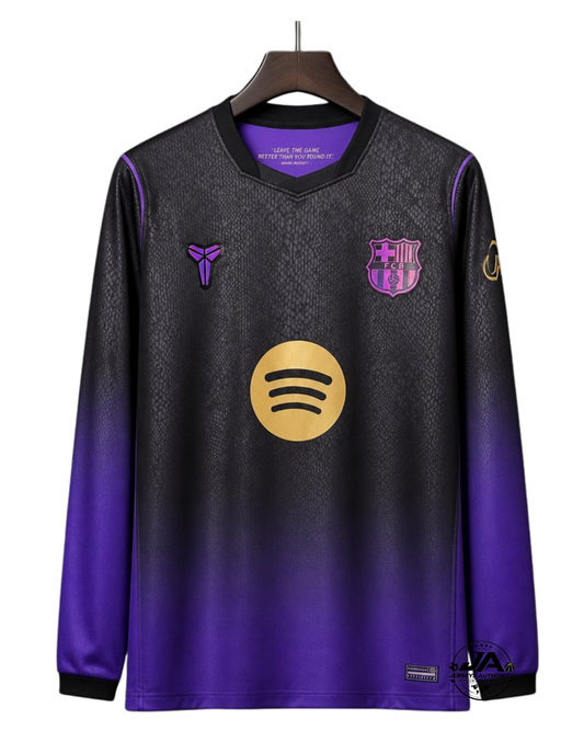 26/27 Barcelona x Kobe Bryant Black & Purple Gradient Long Sleeve Special Edition Jersey