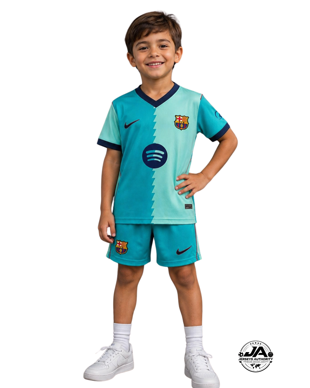 26/27 Kids FC Barcelona Blue Third Jersey