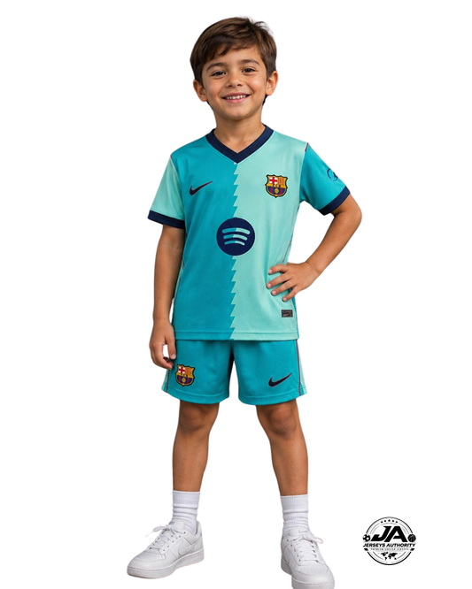 26/27 Kids FC Barcelona Blue Third Jersey