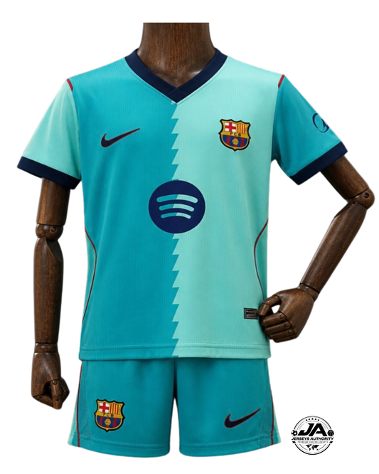 26/27 Kids FC Barcelona Blue Third Jersey