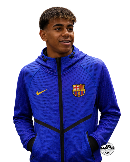 26/27 Barcelona Lightweight Breathable Mesh Windbreaker Blue Jacket