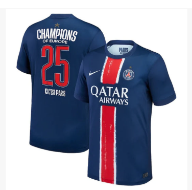 PSG European Champions 1 Star Jersey 2025 Player Version