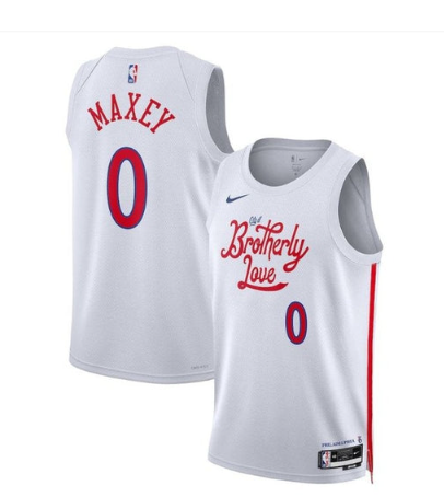Tyrese Maxey Philadelphia 76ers City Edition Jersey - White