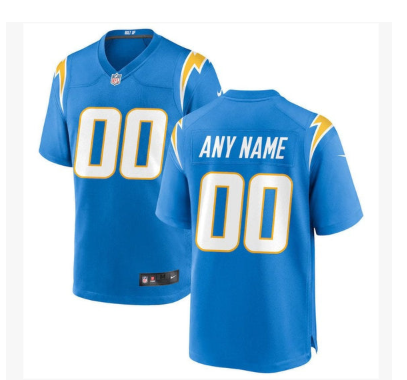 Los Angeles Chargers Powder Custom Game Jersey - Blue