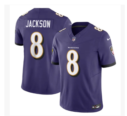 Lamar Jackson #8 Limited Jersey - Purple