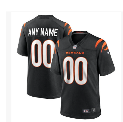 Cincinnati Bengals Custom Game Jersey - Black
