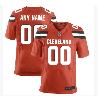 Cleveland Browns Custom Alternate Jersey - Brown/Orange