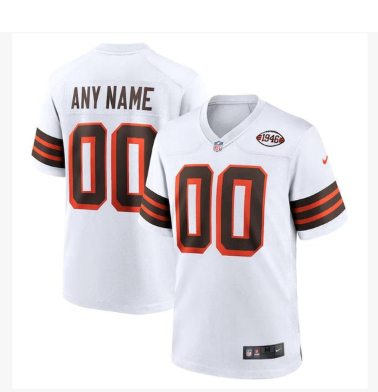 Cleveland Browns 1946 Collection Alternate Custom Jersey - Brown/White